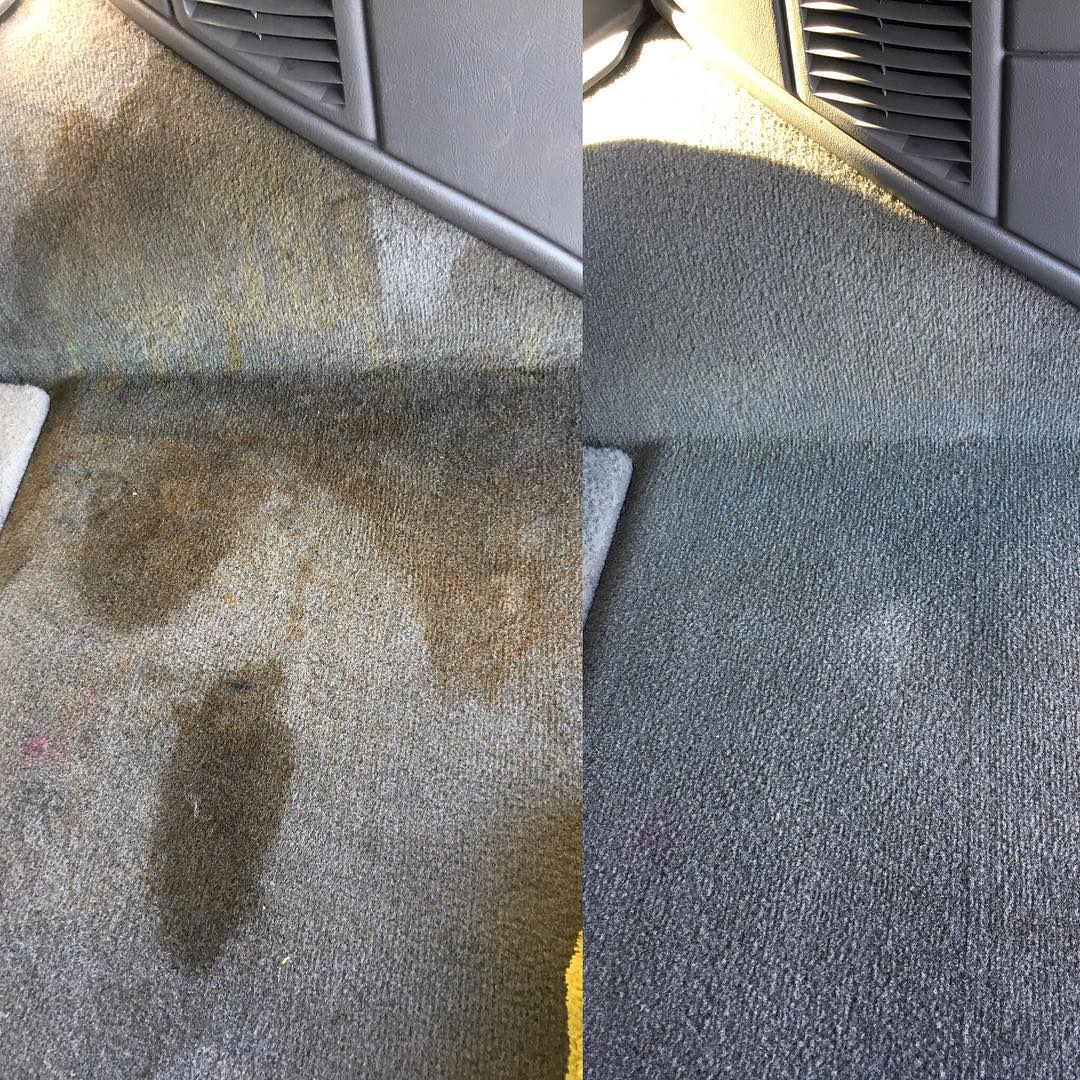 Before and after carpet extraction detail