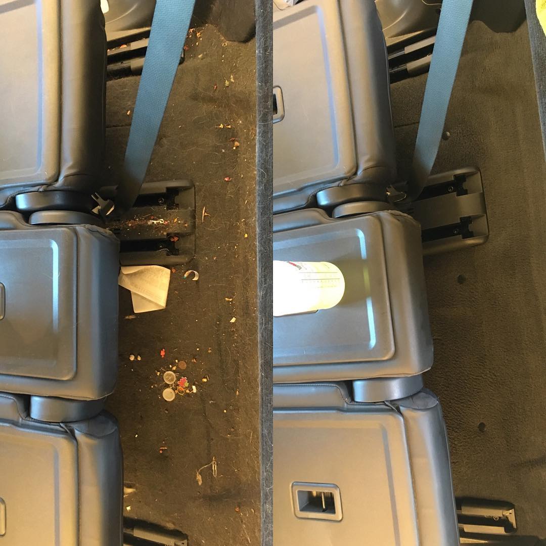 Before and after interior stain removal